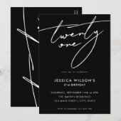 21ste 21ste 21ste 21ste 21e 21e verjaardag kaart (Voorkant / Achterkant)