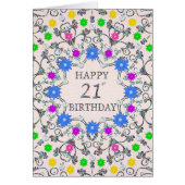 21ste Abstracte bloemen van de Birthday (Voorkant)