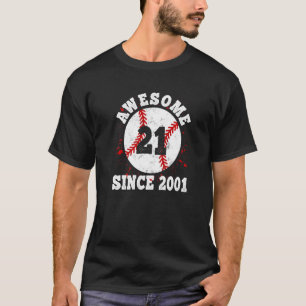 21ste Baseball Player 21 jaar oud Geweldige T-shirt