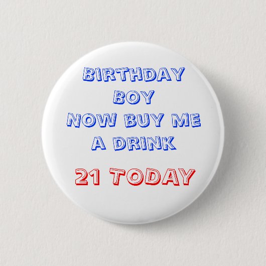 21ste Birthday-badge Ronde Button 5,7 Cm (Voorkant)