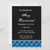 21ste Birthday Blue Peacock Feathers W1159 Kaart (Achterkant)