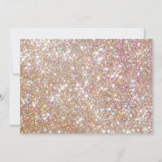 21ste Birthday Champagne Glitter Foto Kaart (Achterkant)