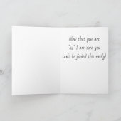 **21ste BIRTHDAY** JE MOET NU SMART WORDEN GEBRACH Kaart (Binnen)