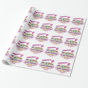 21ste Birthday Las Vegas Wrapping paper Cadeaupapier
