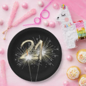 21ste 'Birthday Party'-brochure op zwart Papieren Bordje (Feest)