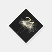 21ste 'Birthday Party'-brochure op zwart Servet (Hoek)