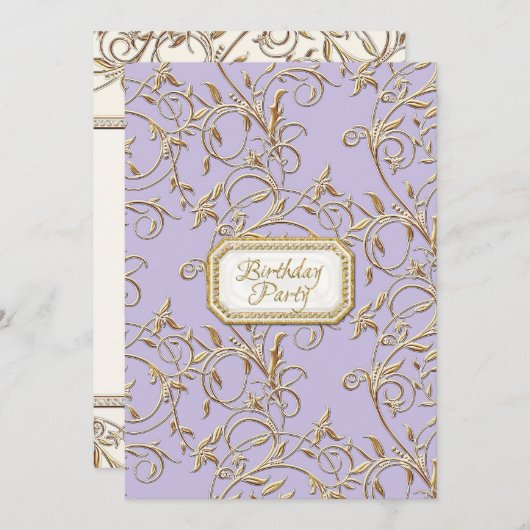 21ste Birthday Party Glam Old Hollywood Regency Kaart (Voorkant / Achterkant)