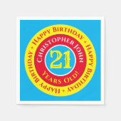 21ste Birthday Party Paper Napkins Servet (Voorkant)