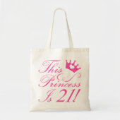 21ste Birthday Princess Tote Bag (Voorkant)