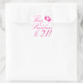 21ste Birthday Princess Vierkante Sticker (Tas)