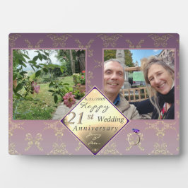 21ste bruiloft Jubileum 2Foto'sBrass en Iolite Fotoplaat