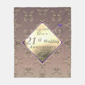 21ste bruiloft Jubileum Brass en Iolite Fleece (Voorkant)