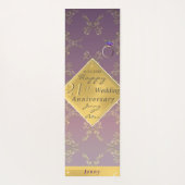 21ste bruiloft Jubileum Brass Yoga Mat (Achterkant)