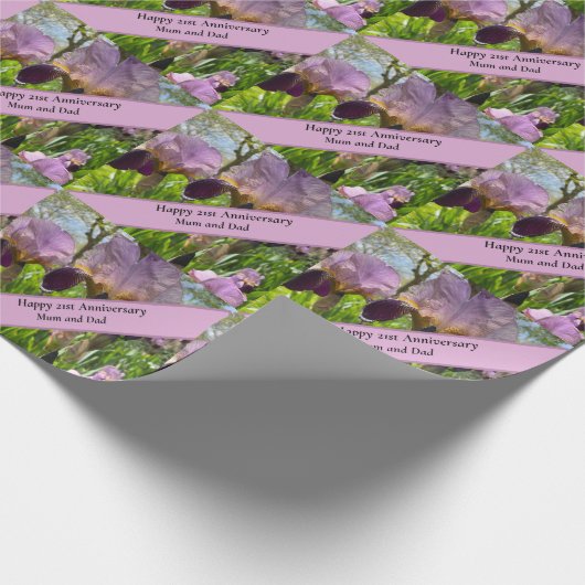 21ste bruiloft Jubileum Cadeaupapier (Hoek)