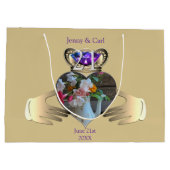 21ste bruiloft Jubileum Claddaugh Iolite Groot Cadeauzakje (Achterkant)