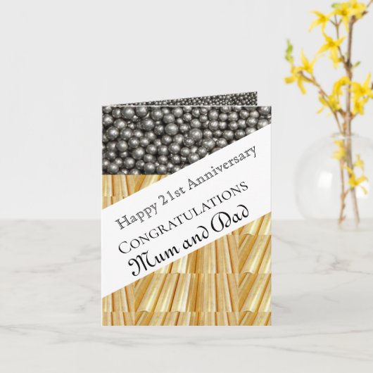 21ste bruiloft Jubileum Kaart (Gele Bloem)