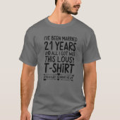 21ste bruiloft Jubileum voor haar T-shirt (Voorkant)