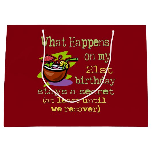 21ste cadeautjes van de Birthday Party. Wat gebeur Groot Cadeauzakje (Voorkant)