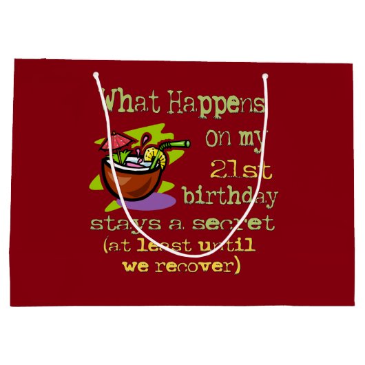 21ste cadeautjes van de Birthday Party. Wat gebeur Groot Cadeauzakje (Achterkant)