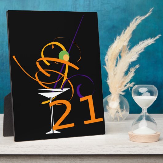 21STE cocktail vieren Fotoplaat (Zijkant)