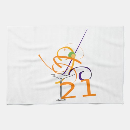 21STE cocktail vieren Theedoek (Horizontaal)