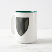 21ste de pers van het Bevel van de Steun (SUPCOM)  Tweekleurige Koffiemok (Voorkant links)
