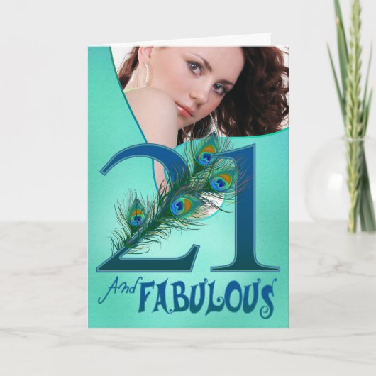 21ste de sjabloonKaarten van de Verjaardag Kaart (Voorkant)