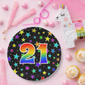 21ste evenement: Vet, Leuk, Kleurrijke Regenboog 2 Papieren Bordje (Feest)