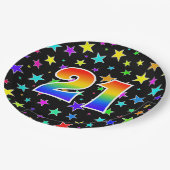 21ste evenement: Vet, Leuk, Kleurrijke Regenboog 2 Papieren Bordje (Gekanteld)