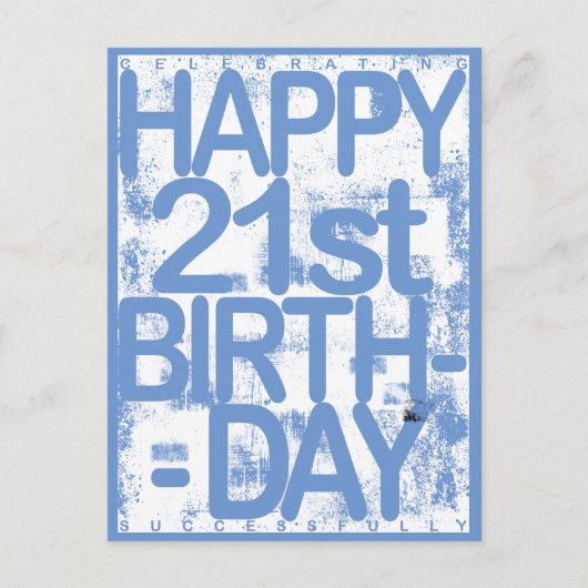 21ste geboortedag briefkaart (Voorkant)