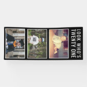 21ste geboortedag foto-banner spandoek (Horizontaal)