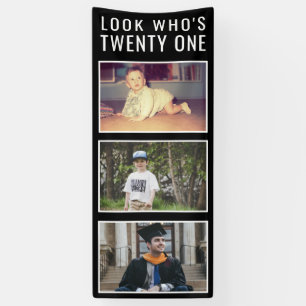 21ste geboortedag fotobanner spandoek