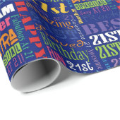 21ste gepersonaliseerd monogram van de Fun-partij Cadeaupapier (Rol Hoek)