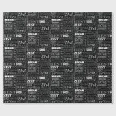 21ste gepersonaliseerd monogram van de Fun-partij  Cadeaupapier (Vlak)