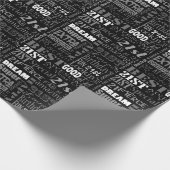 21ste gepersonaliseerd monogram van de Fun-partij  Cadeaupapier (Hoek)