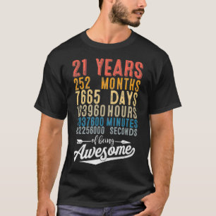  21ste graadmeter 21 jaar oud t-shirt