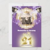 21ste Hollywood VIP foto paarse light filmster Kaart (Voorkant)