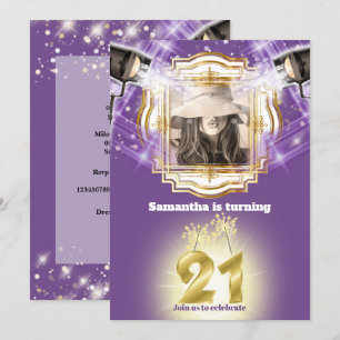 21ste Hollywood VIP foto paarse light filmster Kaart