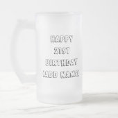 21ste ieder moet in iets geloven matglas bierpul (Links)