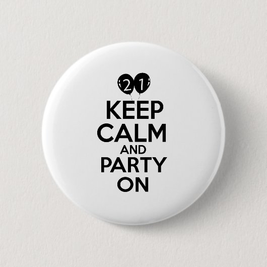 21ste jaar verjaardagsdatum design ronde button 5,7 cm (Voorkant)