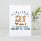 21ste jaardag hoogte kaart (Staand voorkant)