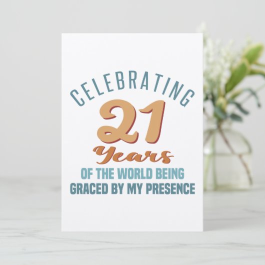 21ste jaardag hoogte kaart (Staand voorkant)