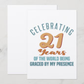 21ste jaardag hoogte kaart (Voorkant / Achterkant)