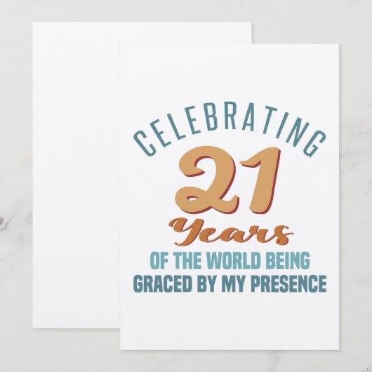 21ste jaardag hoogte kaart (Voorkant / Achterkant)