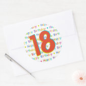 21ste jaardag Napkins Ronde Sticker (Envelop)