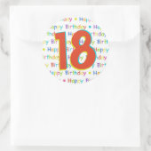 21ste jaardag Napkins Ronde Sticker (Tas)