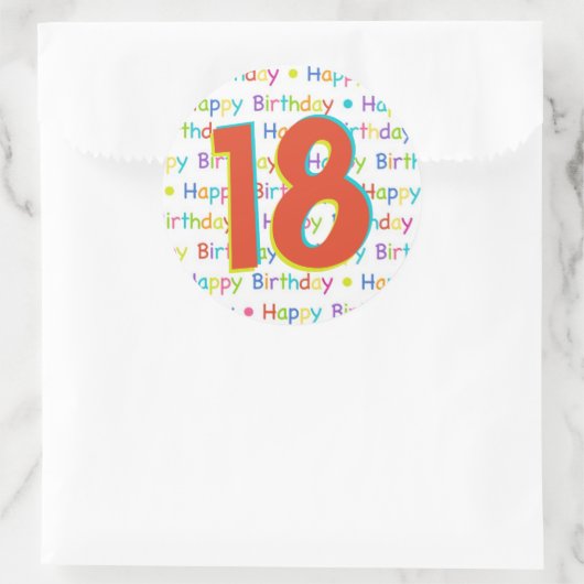 21ste jaardag Napkins Ronde Sticker (Tas)