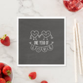 21ste Jubileum Gift Chalk Hearts Servetten (Insitu)