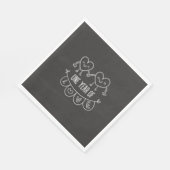 21ste Jubileum Gift Chalk Hearts Servetten (Hoek)