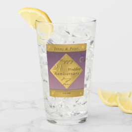 21ste Jubileum voor bruin en oliet huwelijk Glas